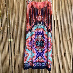 Colorful printed maxi skirt